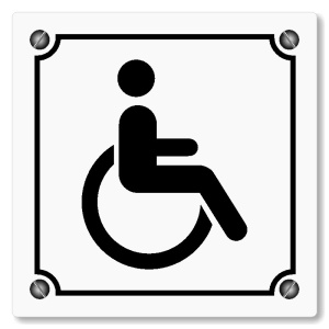 WC invalidé, 100x100mm, bílá, Kansas